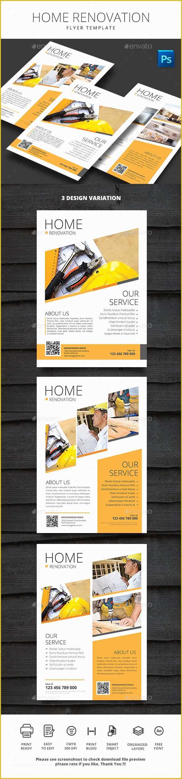 Home Improvement Flyer Template Free Of Home Renovation Flyer by Monggokerso