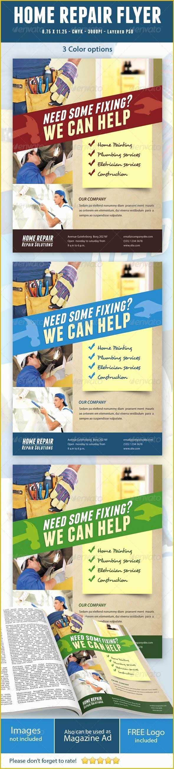 Home Improvement Flyer Template Free Of Home Repair Flyer Graphicriver Home Repair Flyer This