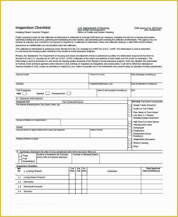 Home Inspection form Template Free Of Building Checklist Templates Free Word format Download New
