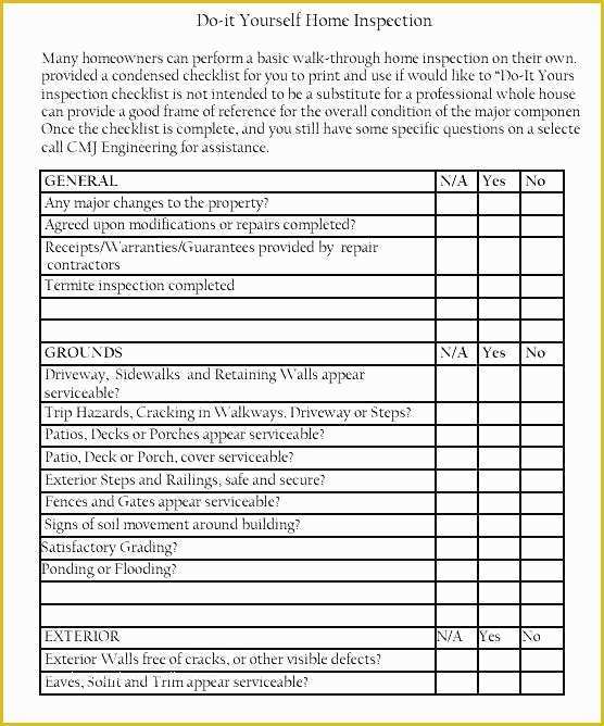 Home Inspection form Template Free Of Building Inspection Checklist Template A House Landscape