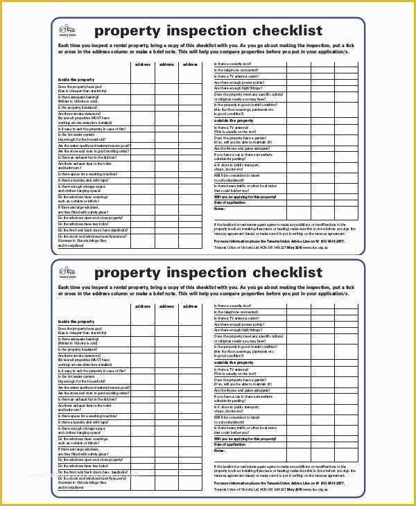 Home Inspection form Template Free Of Checklist for New Apartment Inspection Latest