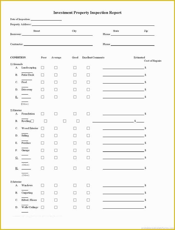 41 Home Inspection form Template Free