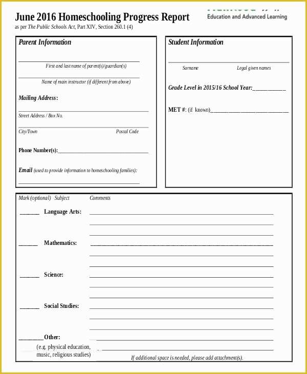 Homeschool High School Report Card Template Free Of 11 Report Card Templates Word Docs Pdf Pages
