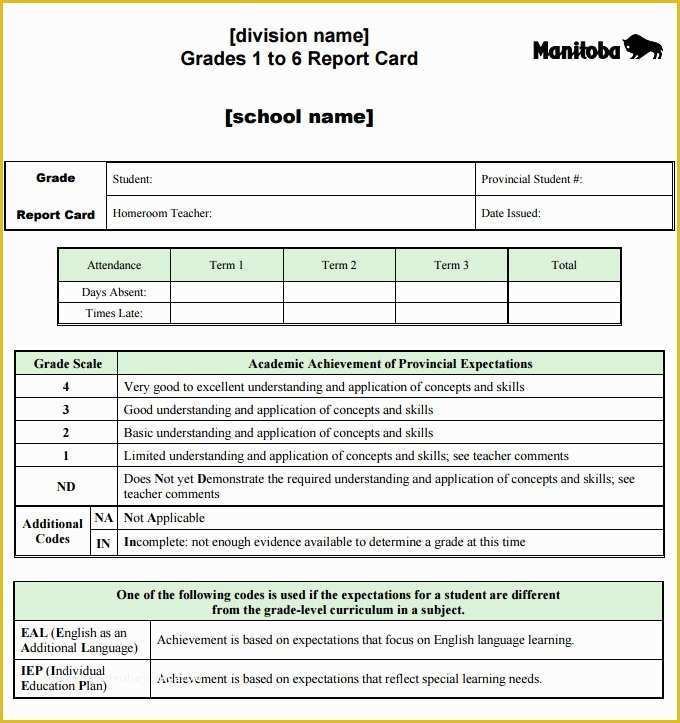 Homeschool High School Report Card Template Free Of Report Card Template 28 Free Word Excel Pdf Documents