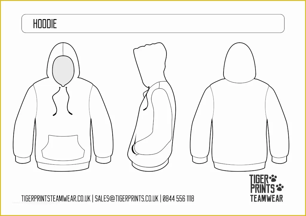 Hoodie Design Template Free Of Clothing Templates – Tiger Prints Teamwear