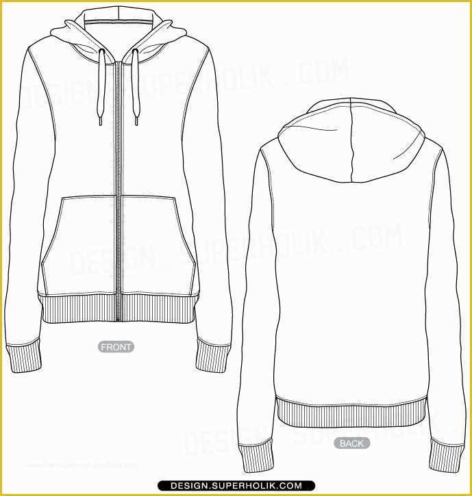 Hoodie Design Template Free Of Full Zip Up Hoo Vector Template Gifts