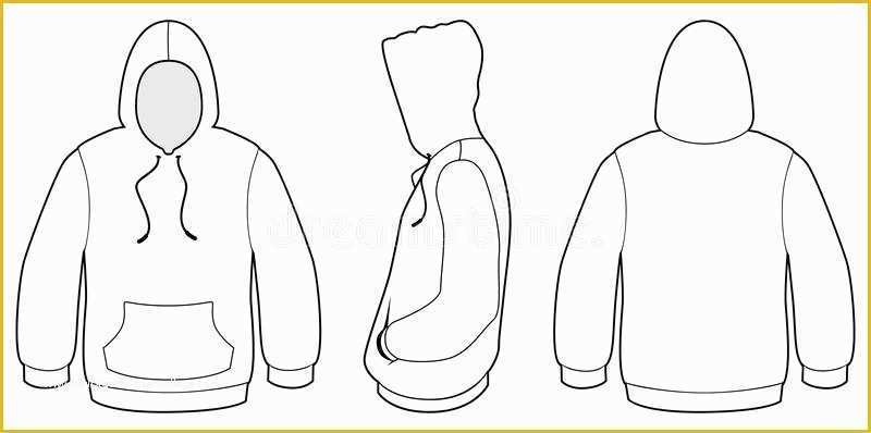 Hoodie Design Template Free Of Hooded Sweater Template Vector Illustration Stock Vector