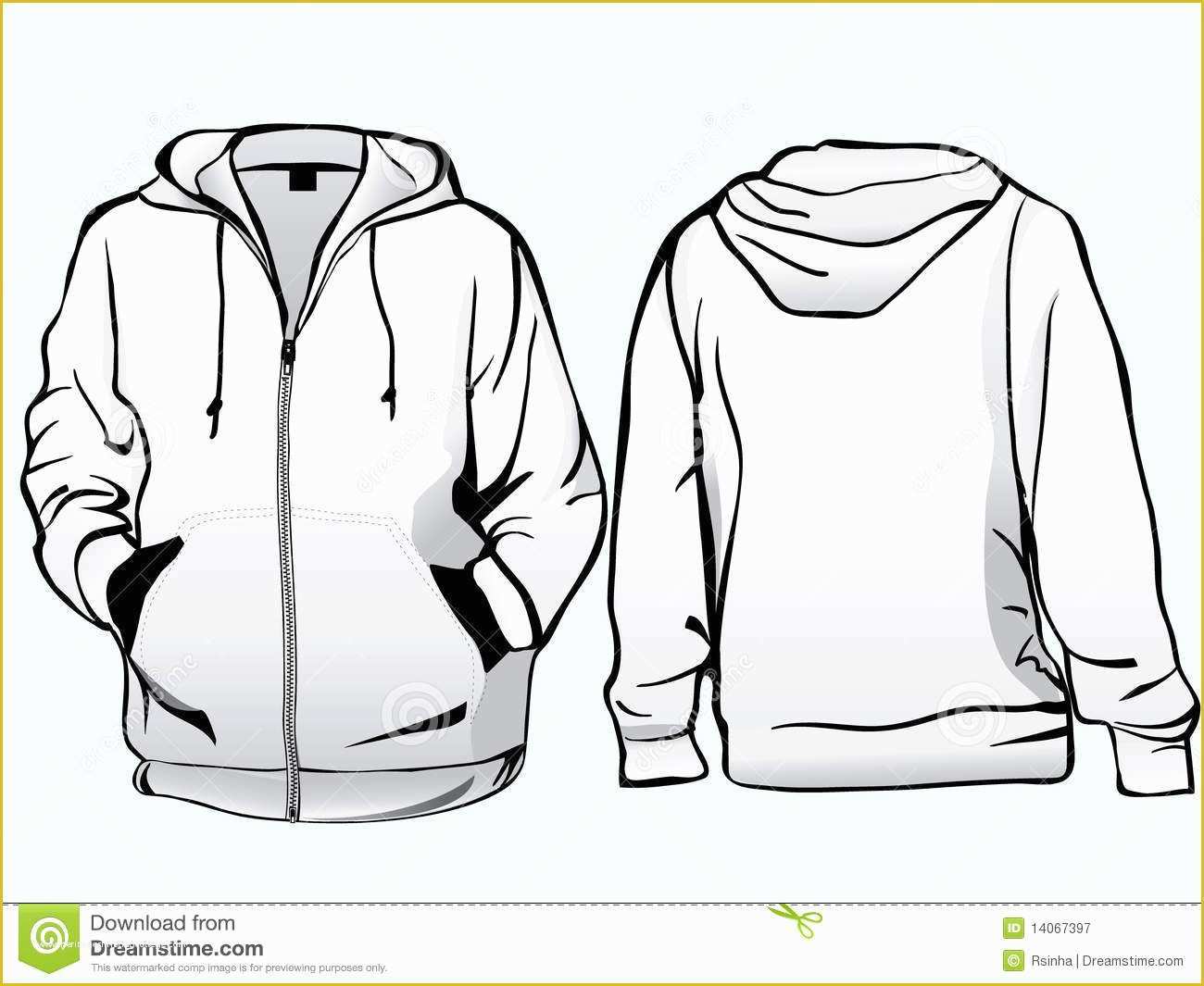 Hoodie Design Template Free Of Jacket Sweatshirt Template Stock Vector Illustration