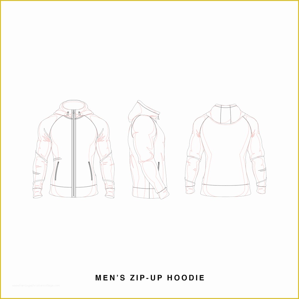 Hoodie Design Template Free Of Men S Zip Up Hoo Template Vector Template Hoo