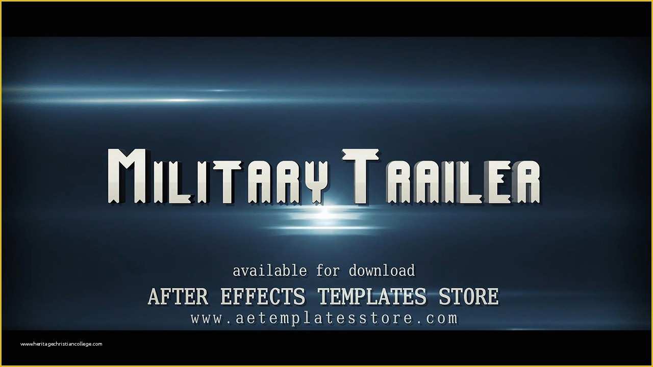 Horror Movie Trailer Template Free Of Military Trailer after Effects Template