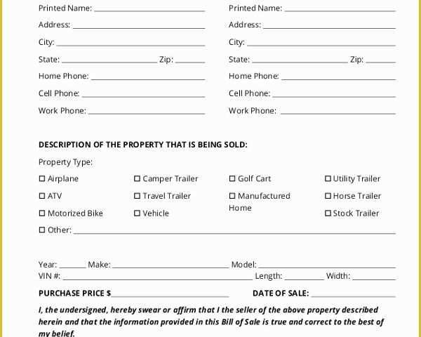 Horse Bill Of Sale Template Free Of Trailer Bill Of Sale form 9 Free Documents In Word Pdf