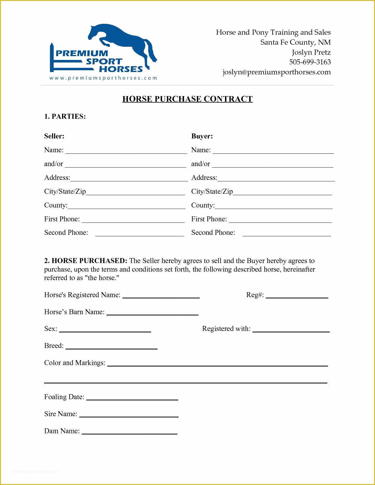 Horse Boarding Contract Template Free Of Bill Sale Horse Template Invoice Design Inspiration
