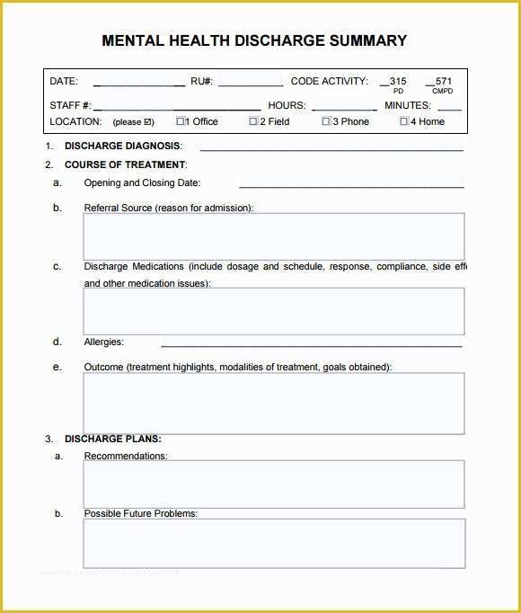 Hospital Discharge Template Free Of 8 Sample Discharge Summary Templates – Pdf Word