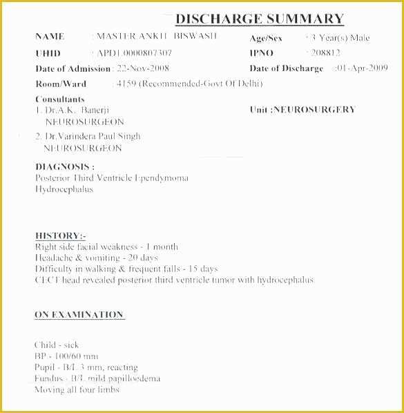 Hospital Discharge Template Free Of Hospital Admission form Template Patient Registration