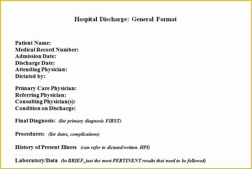 Hospital Discharge Template Free Of Hospital Discharge Template Download Excel Tmp