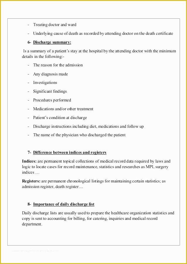 Hospital Discharge Template Free Of Patient Discharge Summary Template Patient Discharge