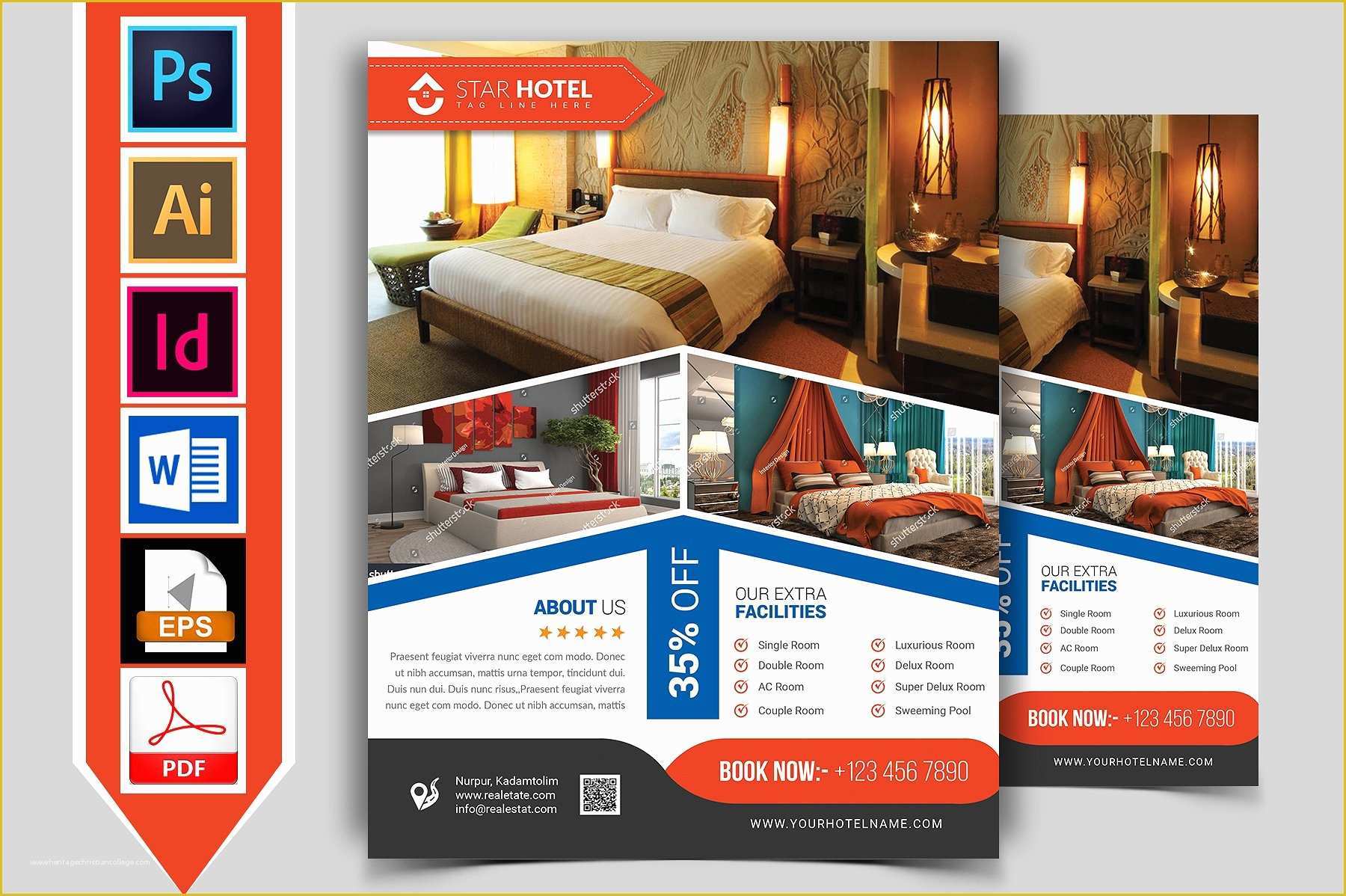 Hotel Flyer Templates Free Download Of Hotel Flyer Template Vol 07 Flyer Templates Creative