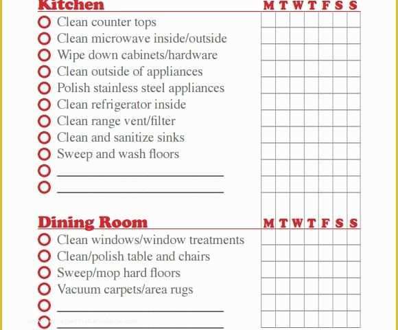 House Cleaning Checklist Template Free Of 6 Free House Cleaning List Templates Excel Pdf formats