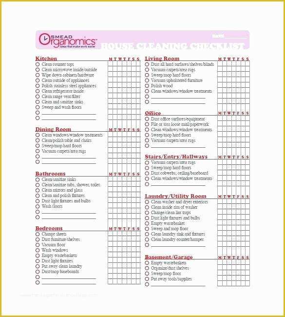 House Cleaning Checklist Template Free Of House Cleaning Checklist Pdf – Hidemyassguide