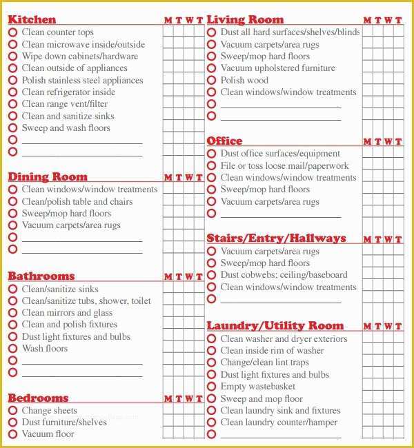 House Cleaning Templates Free Of 10 House Cleaning Checklist Templates Pdf Doc