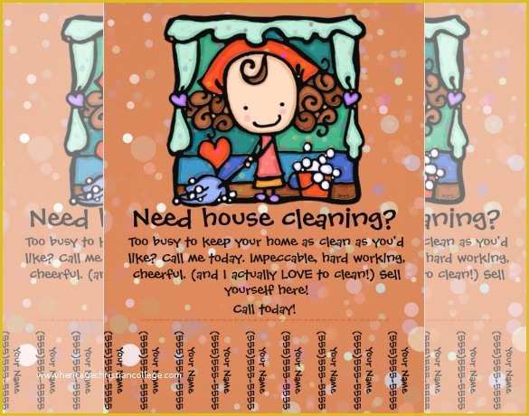 House Cleaning Templates Free Of 20 House Cleaning Flyer Templates In Word Psd Eps