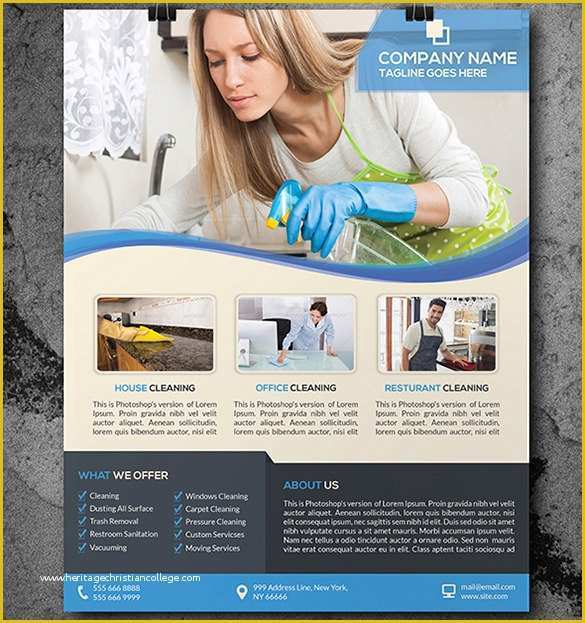 free house cleaning flyer templates download