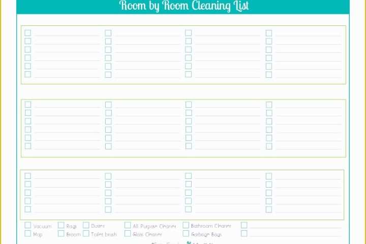 House Cleaning Templates Free Of Blank Cleaning Checklist Template