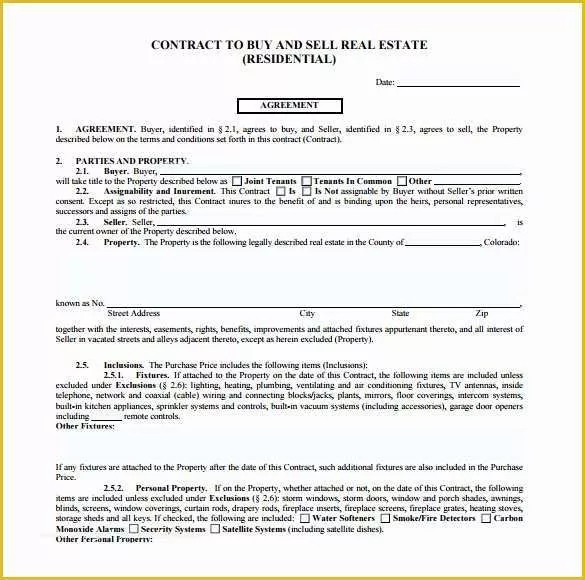 House for Sale by Owner Contract Template Free Of 13 Real Estate Contract Templates Word Pages Docs