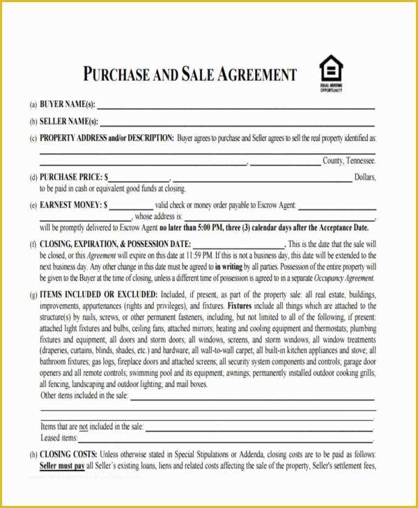 House for Sale by Owner Contract Template Free Of House Sales Contract Template Free for Sale by Owner