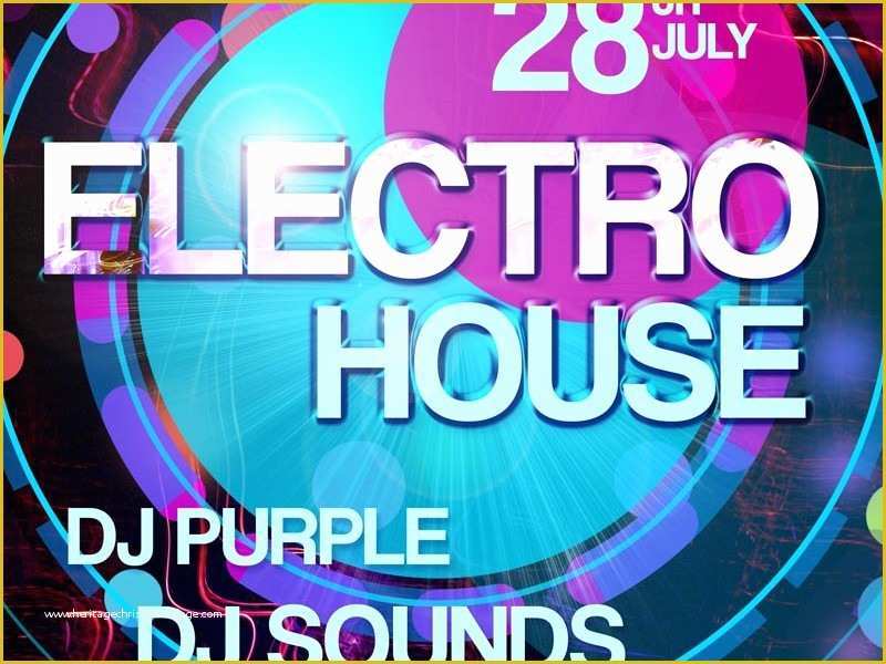 House Party Flyer Template Free Of Electro House Party Free Psd Flyer Template