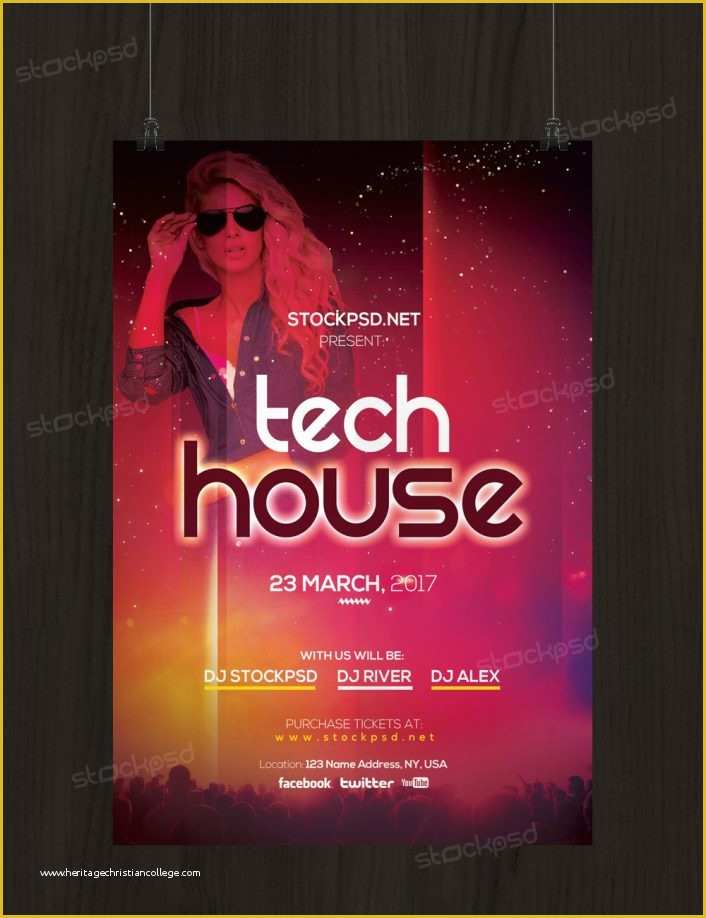 House Party Flyer Template Free Of Get Tech House Party Flyer Template Psd Flyershitter