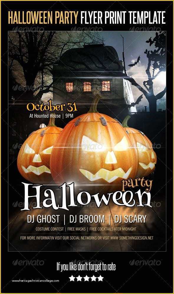 House Party Flyer Template Free Of Halloween Party Flyer Print Template Graphicriver
