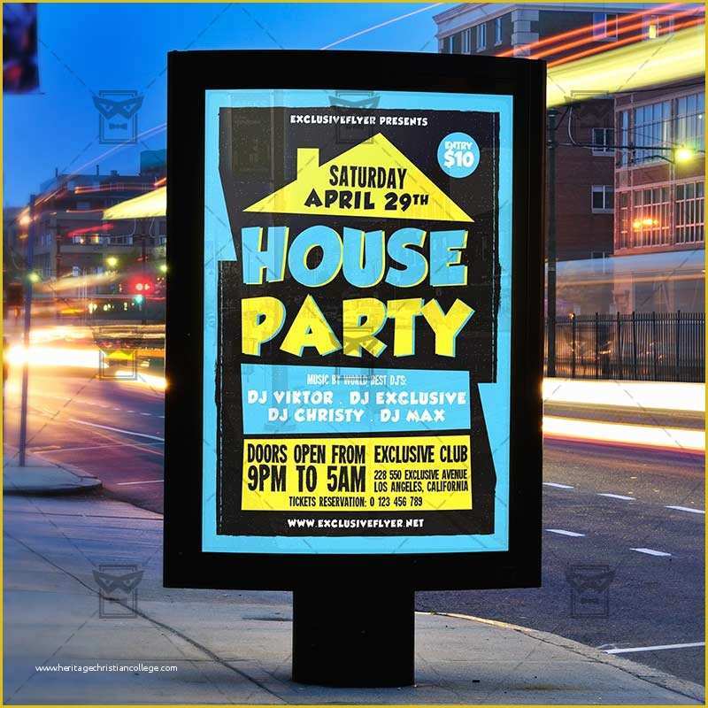 House Party Flyer Template Free Of House Party – Club A5 Flyer Template