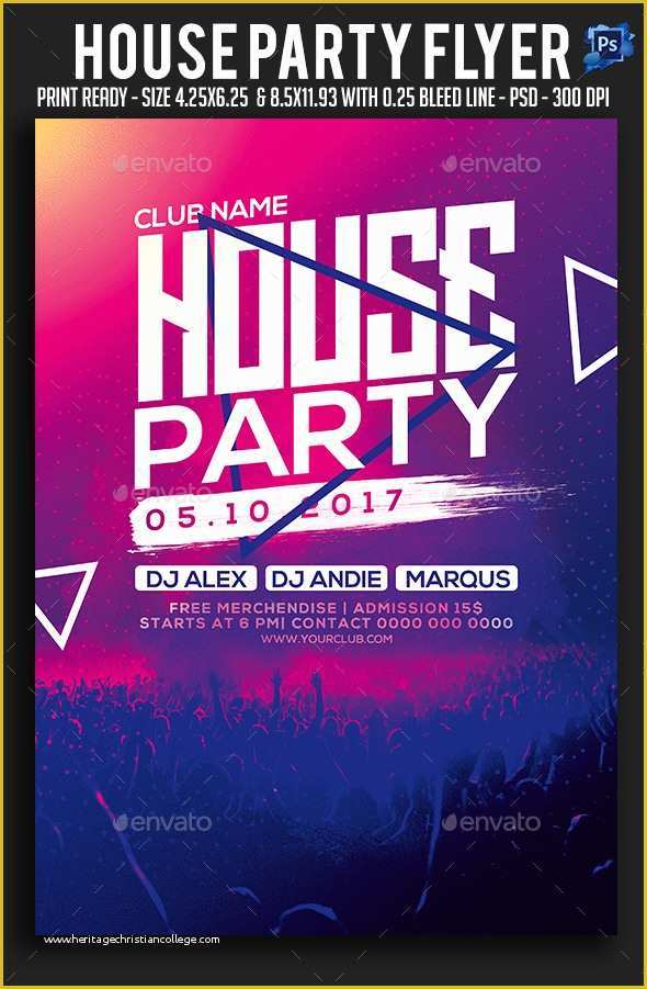 House Party Flyer Template Free Of Print Template Graphicriver House Party Flyer