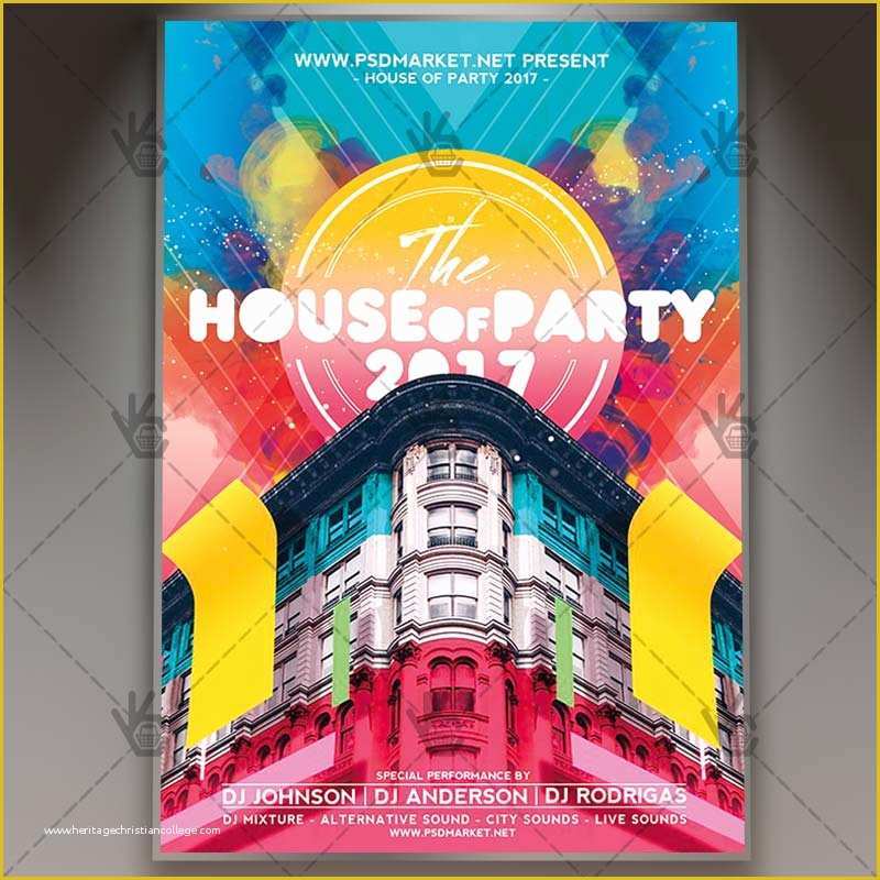 House Party Flyer Template Free Of the House Of Party Premium Flyer Psd Template