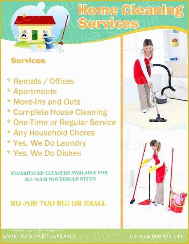 Housekeeping Flyer Templates Free Of Cleaning Flyers Ideas Bing