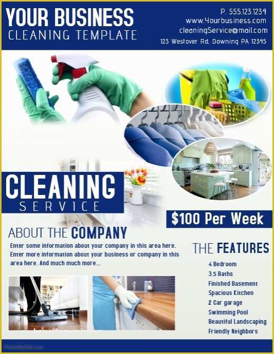 Housekeeping Flyer Templates Free Of Cleaning Template