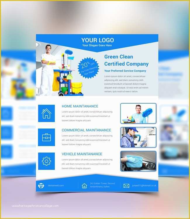 Housekeeping Flyer Templates Free Of Free Cleaning Service Psd Flyer Template