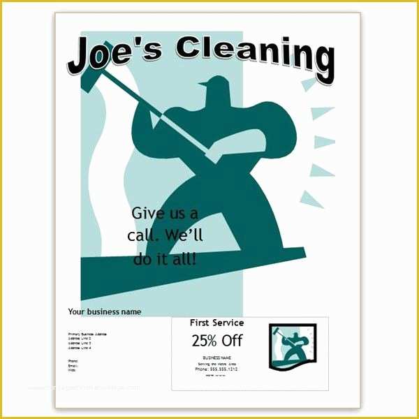 Housekeeping Flyer Templates Free Of Free Fice Cleaning Flyer Templates for Publisher and Word