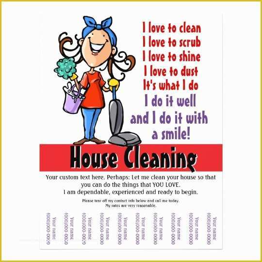 Housekeeping Flyer Templates Free Of House Cleaning Custom Promotional Flyer
