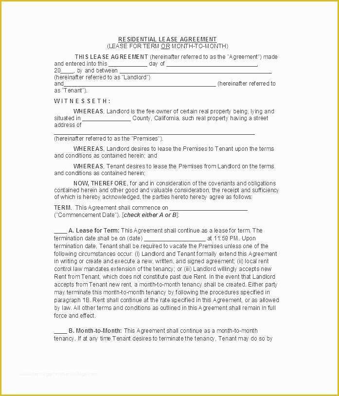 Housing Lease Template Free Of E Page Lease Agreement Template Simple Rental Free forms