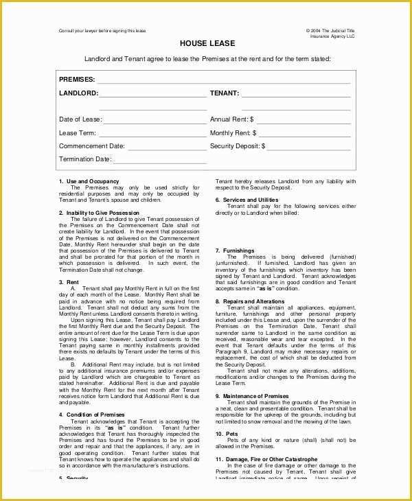 Housing Lease Template Free Of House Lease Template 7 Free Word Pdf Documents