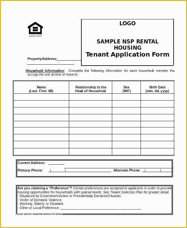 Housing Lease Template Free Of Printable Rental Application Template Sample Lease form