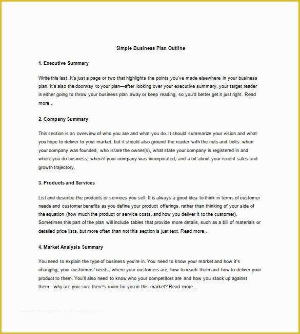 How to Create A Business Plan Template Free Of Business Plan Outline Template – 17 Free Word Excel Pdf