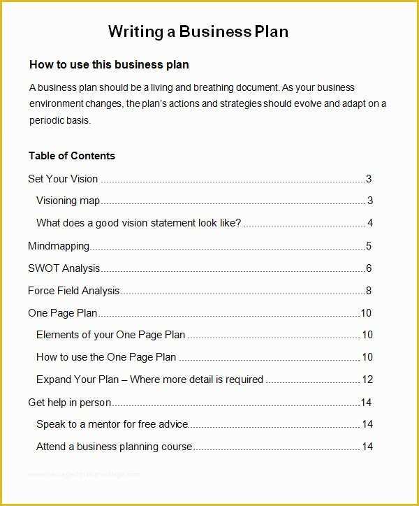 How to Create A Business Plan Template Free Of Business Plan Template 32 Download Free Documents In