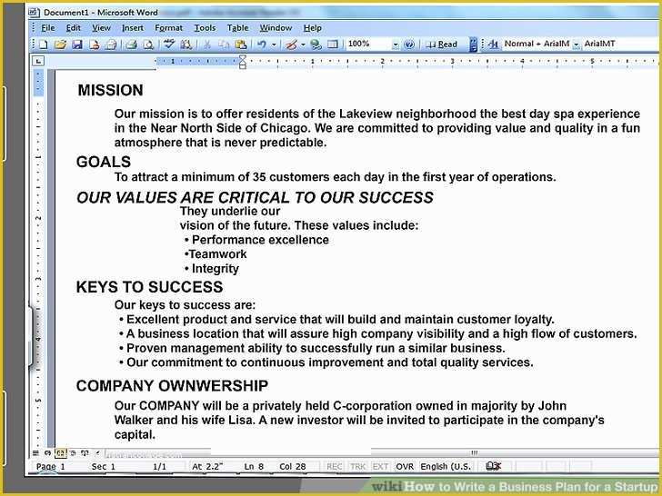 How to Create A Business Plan Template Free Of How to Write A Business Plan for A Start Up with