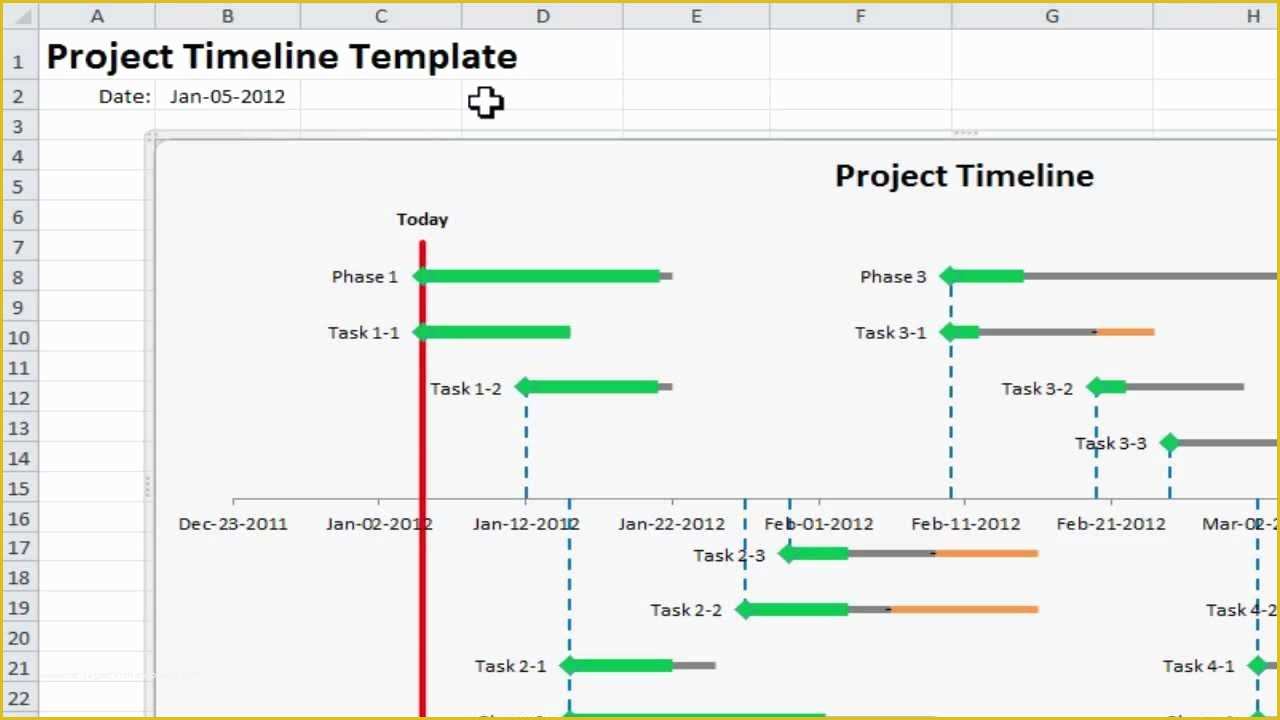 How to Create A Timeline In Excel Free Timeline Template Of Excel Template Project Timeline