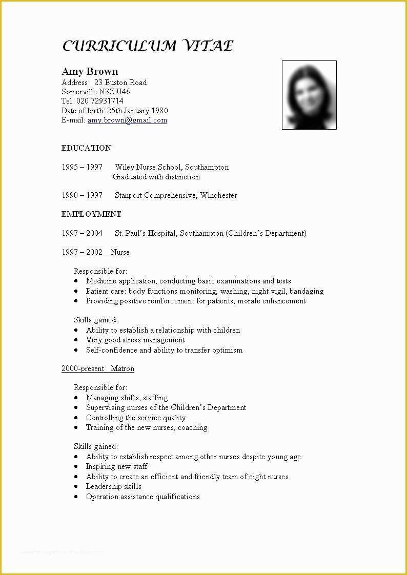 How to Write A Cv Template Free Of Best Cv formats Pakteacher 7 Pak Teacher Jobs Updates