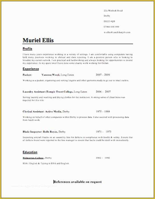 How to Write A Cv Template Free Of Cv Templates