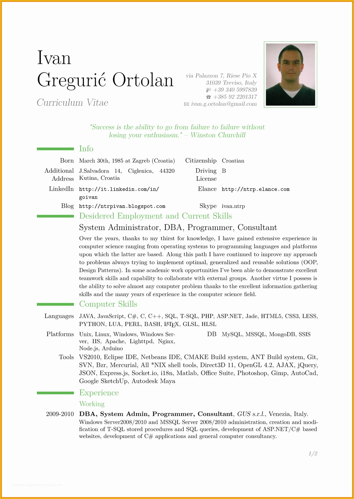 How to Write A Cv Template Free Of English Cv Model Model Cv